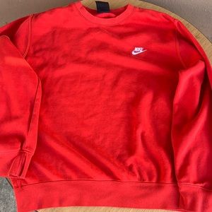 Nike Sweatshirt Red Size Large
